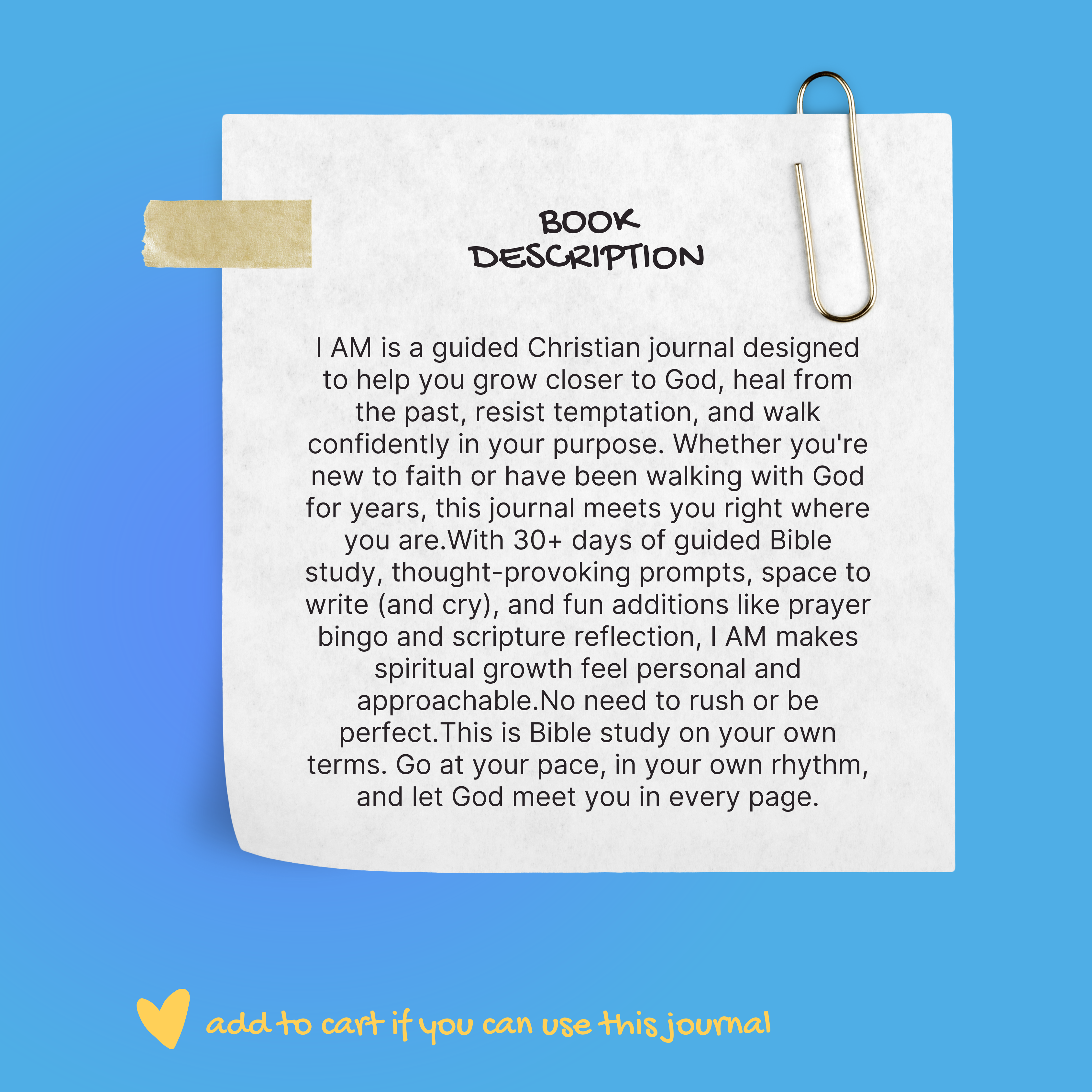 I AM: A Step-by-Step Faith Journal for Young Men