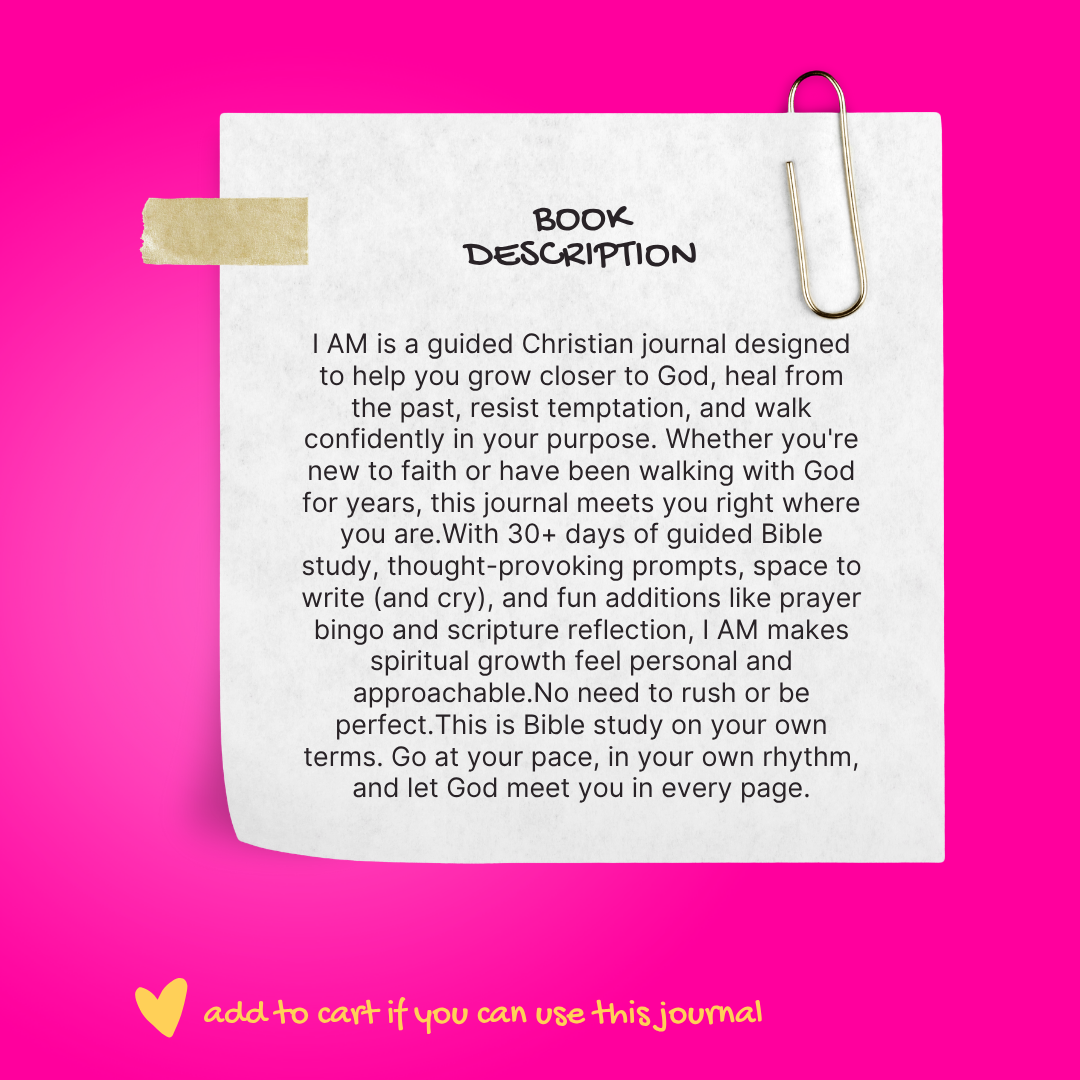 I AM: A Step-by-Step Faith Journal for Young Women (Print)